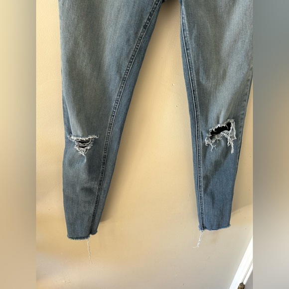 Rag & Bone High Rise Ankle Skinny Jeans Women’s Size 25 Distressed Raw Hem - Picture 4 of 10